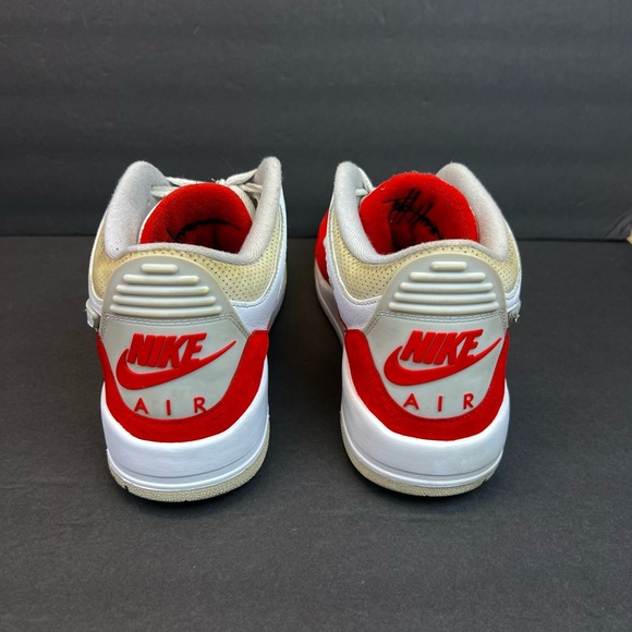 Nike Air Jordan 3 Retro Tinker White University Red Size 12 CJ0939-100 White Red - Picture 4 of 9
